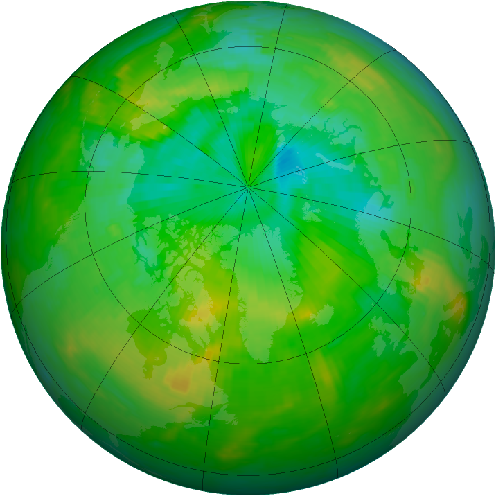 Arctic ozone map for 27 July 1981